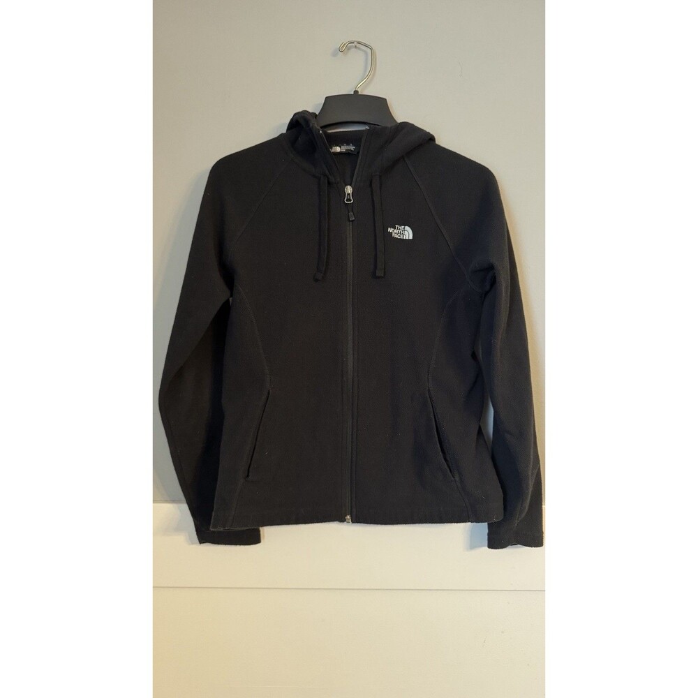 The North Face Black Hooded Zipper Fleece Sweatshirt Jacket Size M